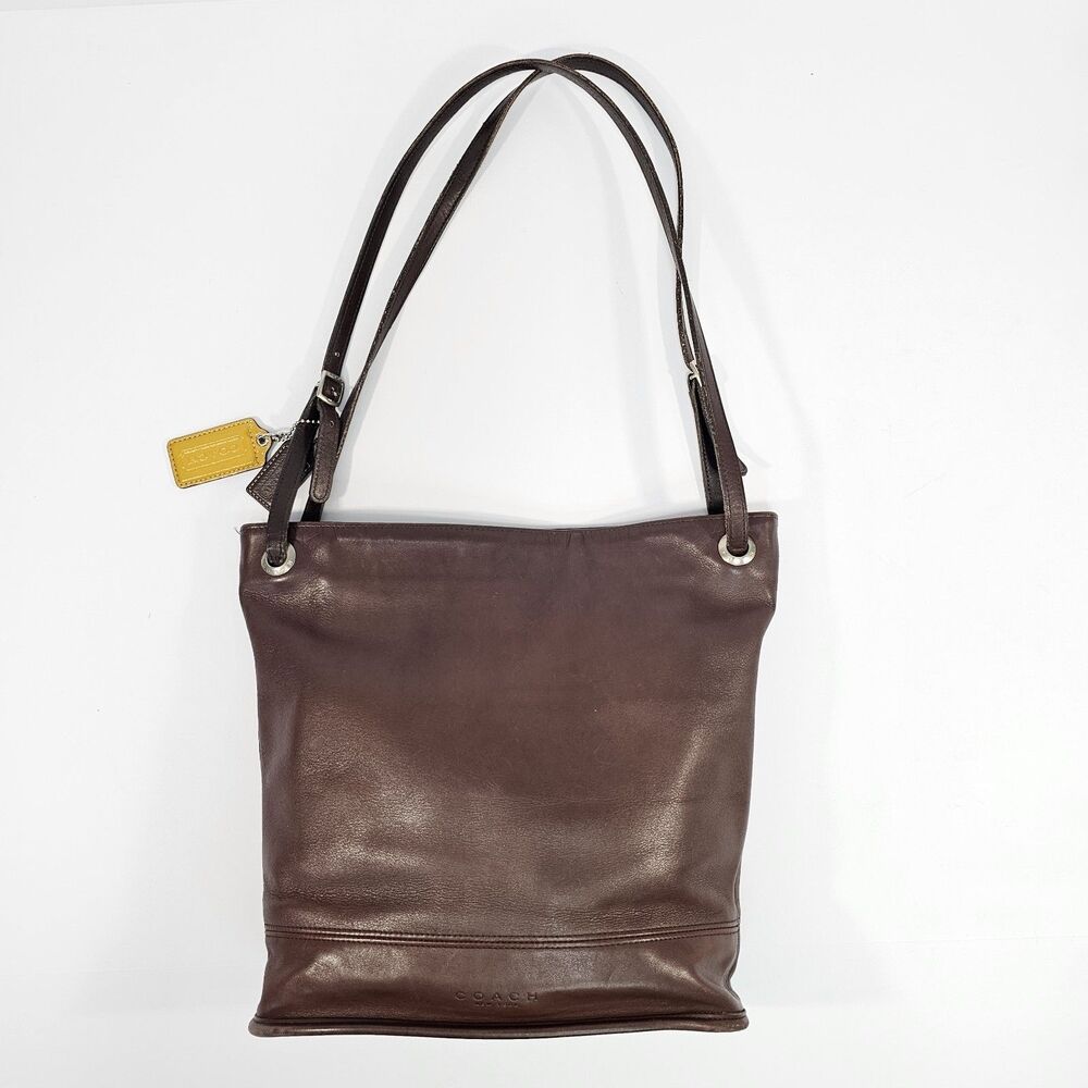 Vintage Coach Westport Bucket Shoulder Bag #4242 Brown Leather Tote Purse